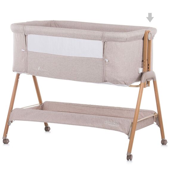 Patut Co-Sleeper Chipolino Sweet Dreams mocca wood, Culoare: Crem - poza 4 - ExclusivMAG.ro