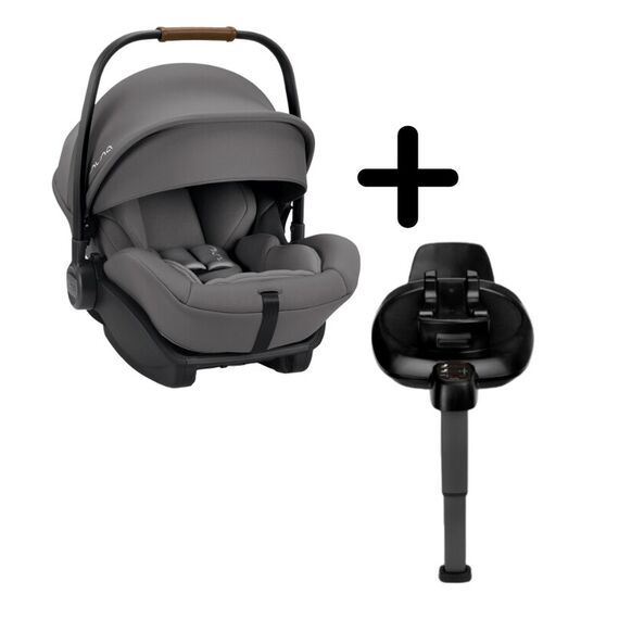 Set scoica auto i-size ARRA Next Granite + Baza isofix BASE next i-Size pentru ARRA next Nuna, Culoare: Gri, Grupa: 0-13kg (0 luni - 12 luni)  - ExclusivMAG.ro