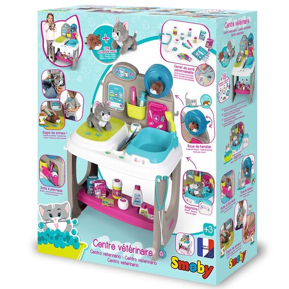 Cabinet veterinar Smoby Veterinary Center cu 2 jucarii plus si accesorii - poza 7 - ExclusivMAG.ro
