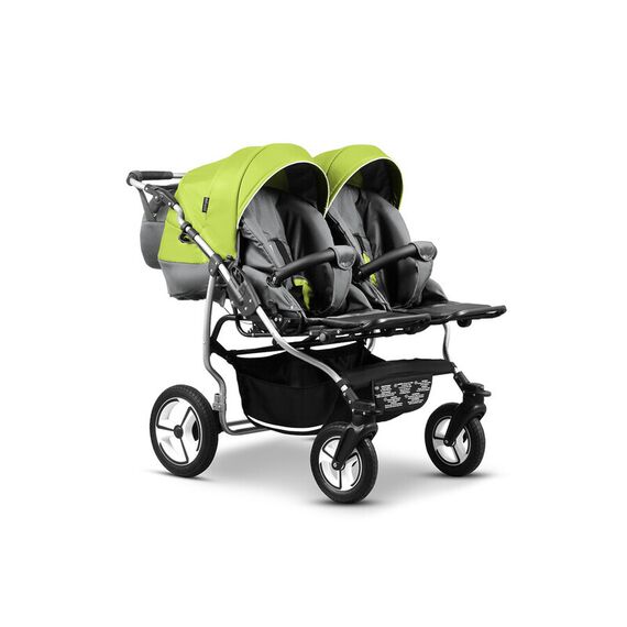 Carucior pentru gemeni Mikado TWIN T-08 3 in 1, Culoare: Verde - poza 4 - ExclusivMAG.ro