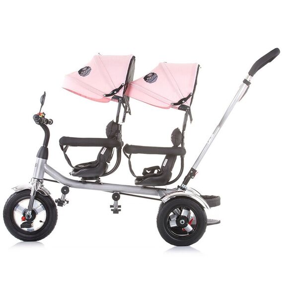 Tricicleta gemeni Chipolino 2Play peony pink, Culoare: Roz - poza 3 - ExclusivMAG.ro