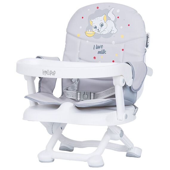 Inaltator scaun de masa Chipolino Lollipop platinum, Culoare: Alb/Gri  - ExclusivMAG.ro