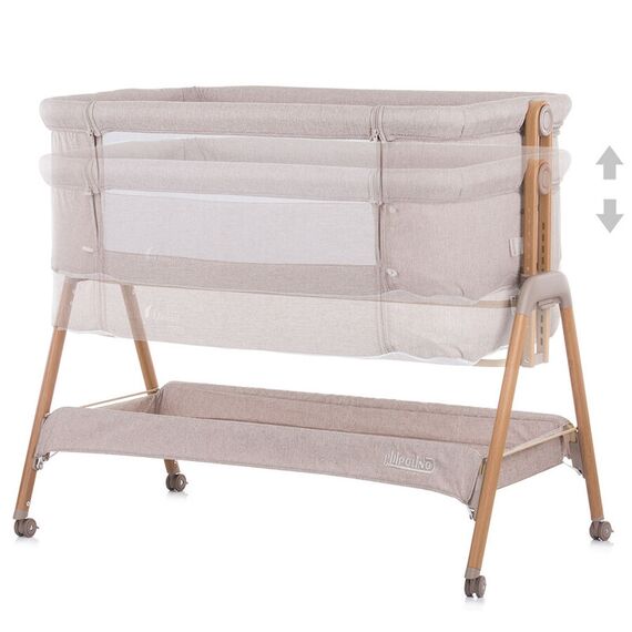 Patut Co-Sleeper Chipolino Sweet Dreams mocca wood, Culoare: Crem - poza 5 - ExclusivMAG.ro