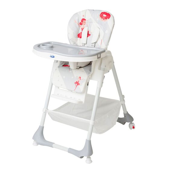 Scaun de masa Juju Eat&Joy, Dancing Ballerina, Culoare: Rosu  - ExclusivMAG.ro