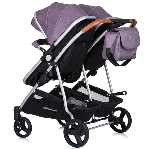 Carucior gemeni Chipolino Duo Smart 3 in 1 lilac, Culoare: Mov - poza 11 - ExclusivMAG.ro