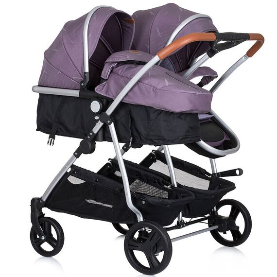 Carucior gemeni Chipolino Duo Smart 3 in 1 lilac, Culoare: Mov - poza 8 - ExclusivMAG.ro