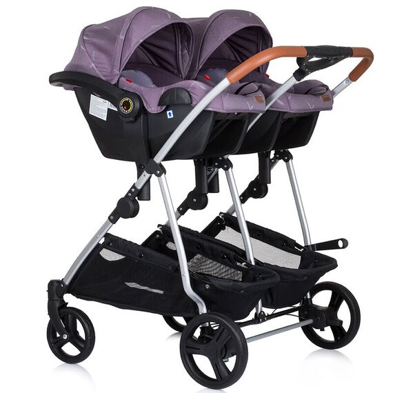 Carucior gemeni Chipolino Duo Smart 3 in 1 lilac, Culoare: Mov - poza 5 - ExclusivMAG.ro