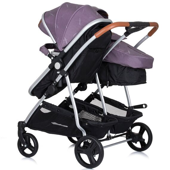 Carucior gemeni Chipolino Duo Smart 3 in 1 lilac, Culoare: Mov - poza 9 - ExclusivMAG.ro