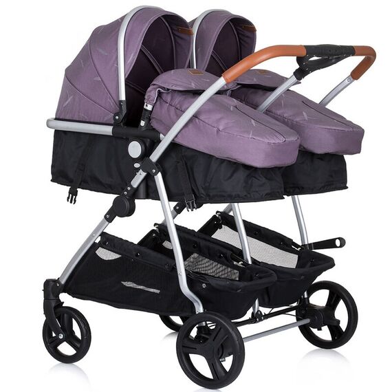 Carucior gemeni Chipolino Duo Smart 3 in 1 lilac, Culoare: Mov - poza 3 - ExclusivMAG.ro