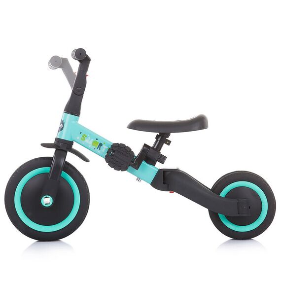 Tricicleta si bicicleta Chipolino Smarty 2 in 1 mint, Culoare: Turcoaz - poza 7 - ExclusivMAG.ro