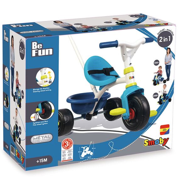 Tricicleta Smoby Be Fun blue, Culoare: Albastru - poza 5 - ExclusivMAG.ro