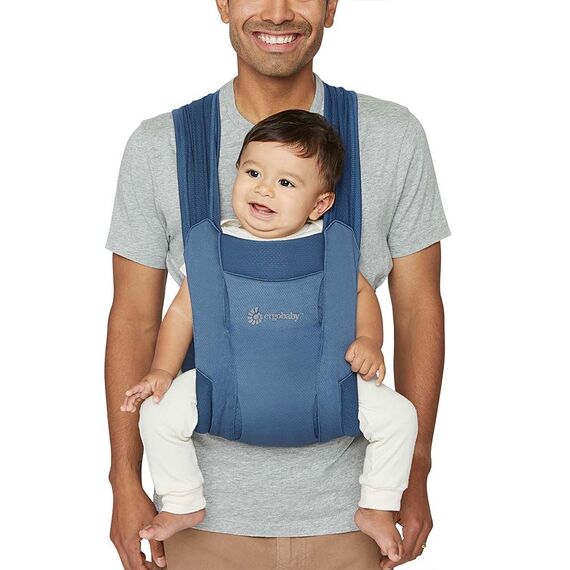 Marsupiu Ergobaby Embrace Soft Air Mesh Blue, Culoare: Albastru - poza 4 - ExclusivMAG.ro