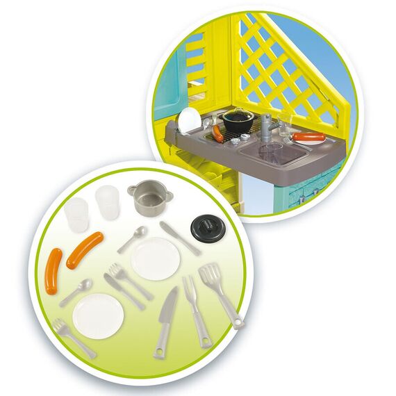 Casuta pentru copii Smoby Pretty cu bucatarie si 17 accesorii - poza 3 - ExclusivMAG.ro