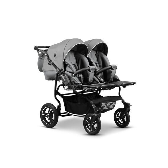 Carucior pentru gemeni Mikado TWIN T-15 3 in 1, Culoare: Gri deschis - poza 4 - ExclusivMAG.ro