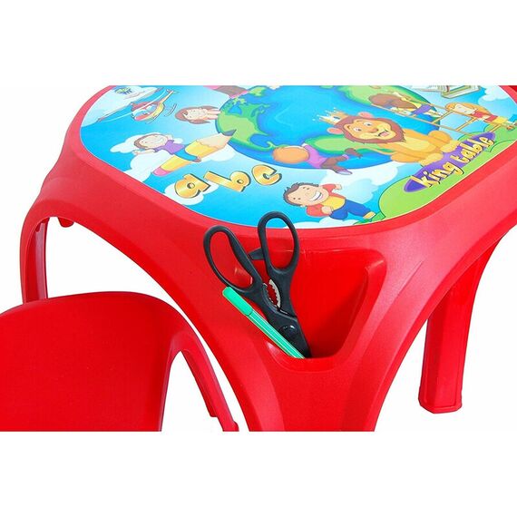 Set Masuta cu 2 scaune pentru copii Pilsan King Table red, Culoare: Rosu - poza 4 - ExclusivMAG.ro