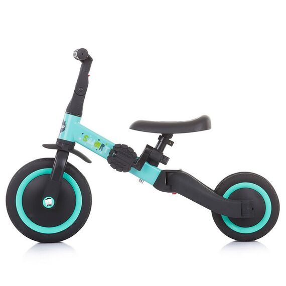 Tricicleta si bicicleta Chipolino Smarty 2 in 1 mint, Culoare: Turcoaz - poza 6 - ExclusivMAG.ro