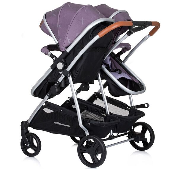 Carucior gemeni Chipolino Duo Smart 3 in 1 lilac, Culoare: Mov - poza 10 - ExclusivMAG.ro