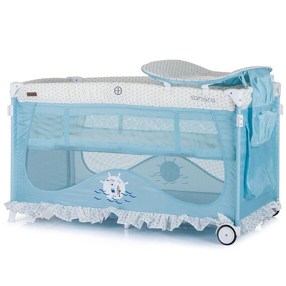 Patut pliabil Chipolino Sahara sailor, Culoare: Blue, Dimensiuni: 120x60 - poza 4 - ExclusivMAG.ro