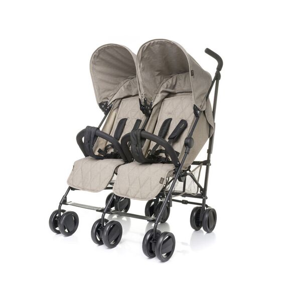 Carucior sport pentru gemeni 4Baby TWINS Bej  - ExclusivMAG.ro