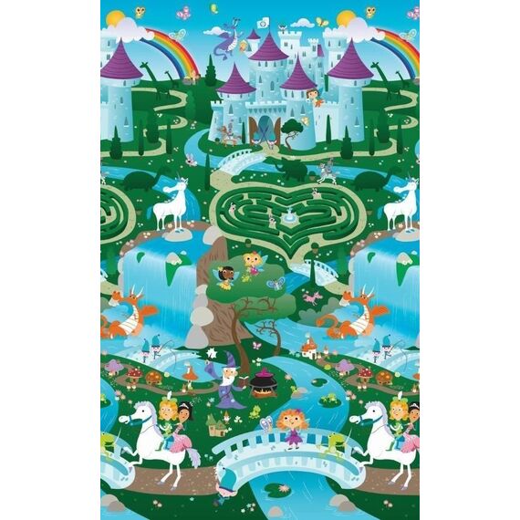 Covoras de Joaca cu Doua Fete pentru Copii Prince Lionheart City / Fantasyland  - ExclusivMAG.ro