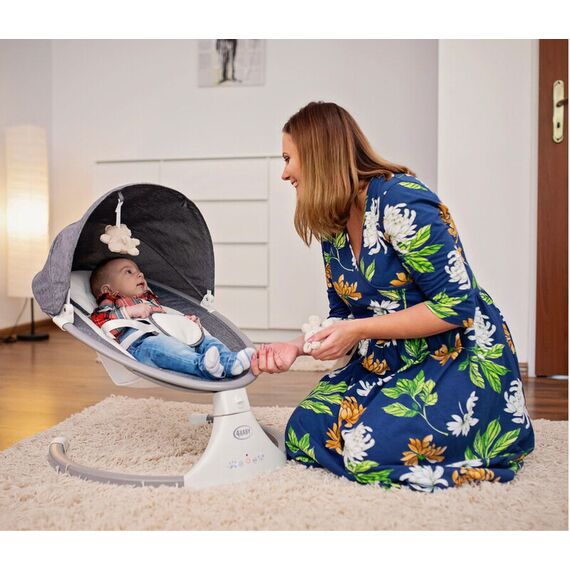 Leagan electric cu telecomanda 4Baby ROCK'N RELAX Gri, Culoare: Gri deschis - poza 7 - ExclusivMAG.ro