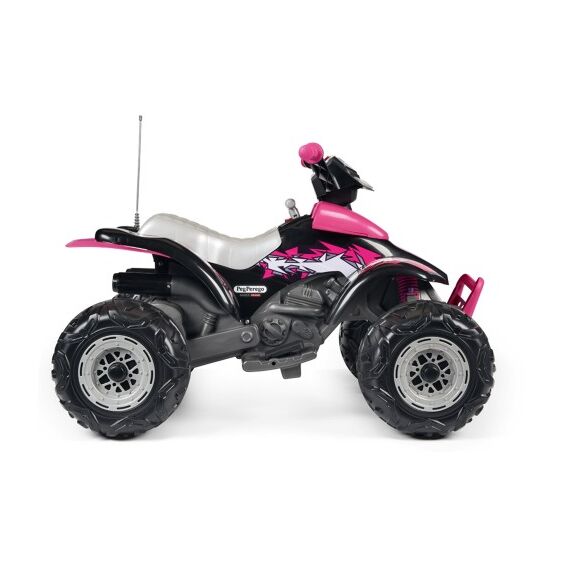 ATV Peg Perego Corral T-Rex, 330W, 12V, 3 ani +, Roz/ Negru, Culoare: Roz, Capacitate acumulator: 12V - poza 6 - ExclusivMAG.ro