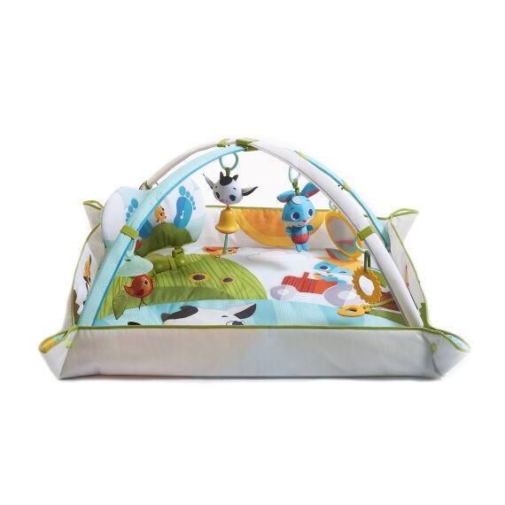 Centru de joaca cu salteluta Tiny Love Gymini Loveste si Canta, Ferma, 0 luni plus, Multicolor - poza 2 - ExclusivMAG.ro