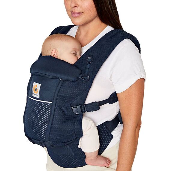 Marsupiu Ergobaby Soft Flex Mesh Midnight Blue, Culoare: Albastru - poza 3 - ExclusivMAG.ro