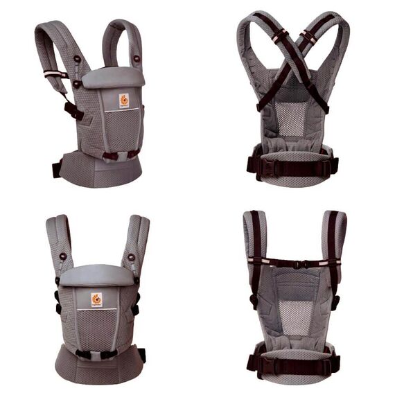 Marsupiu Ergobaby Soft Flex Mesh Graphite Grey, Culoare: Gri - poza 2 - ExclusivMAG.ro