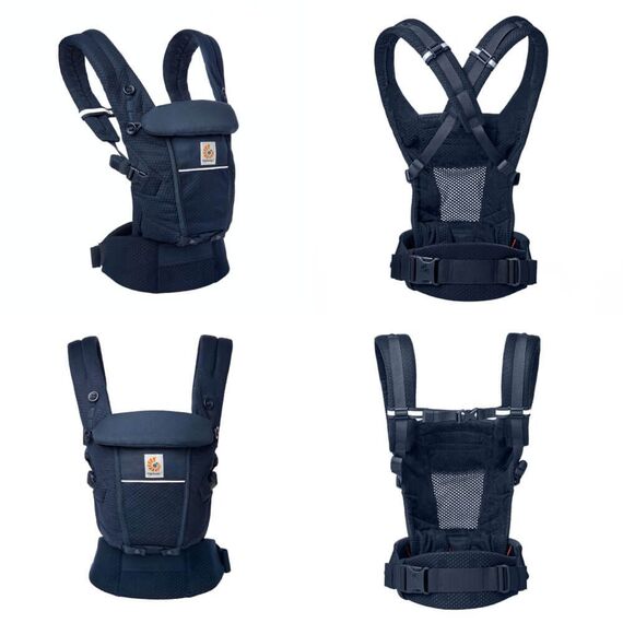Marsupiu Ergobaby Soft Flex Mesh Midnight Blue, Culoare: Albastru - poza 2 - ExclusivMAG.ro