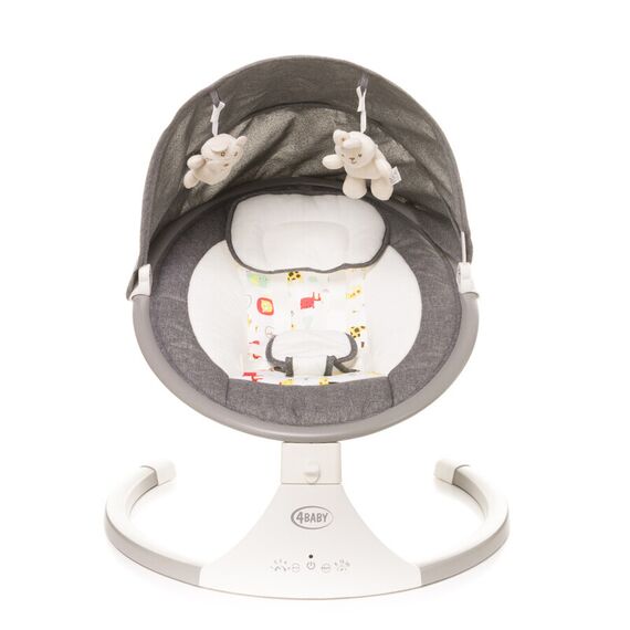 Leagan electric cu telecomanda 4Baby ROCK'N RELAX Gri, Culoare: Gri deschis - poza 8 - ExclusivMAG.ro