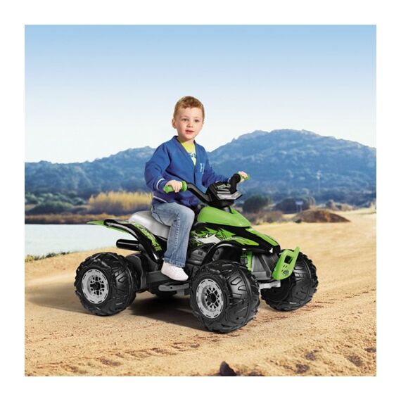 ATV Peg Perego Corral T-Rex, 330W, 12V, 3 ani +, Verde/ Negru, Culoare: Verde, Capacitate acumulator: 12V - poza 8 - ExclusivMAG.ro