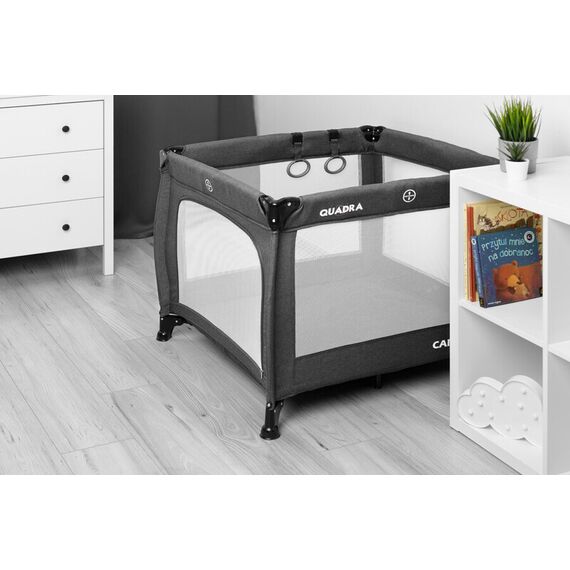 Tarc de joaca 83x83 cm Caretero QUADRA Grafit, Culoare: Gri - poza 6 - ExclusivMAG.ro
