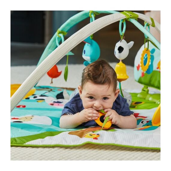 Centru de joaca cu salteluta Tiny Love Gymini Loveste si Canta, Ferma, 0 luni plus, Multicolor - poza 7 - ExclusivMAG.ro