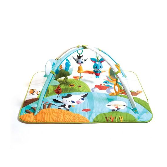 Centru de joaca cu salteluta Tiny Love Gymini Loveste si Canta, Ferma, 0 luni plus, Multicolor  - ExclusivMAG.ro