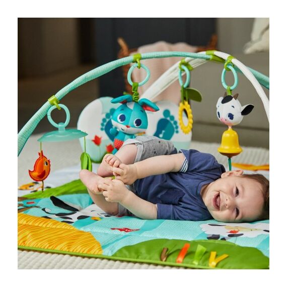 Centru de joaca cu salteluta Tiny Love Gymini Loveste si Canta, Ferma, 0 luni plus, Multicolor - poza 6 - ExclusivMAG.ro