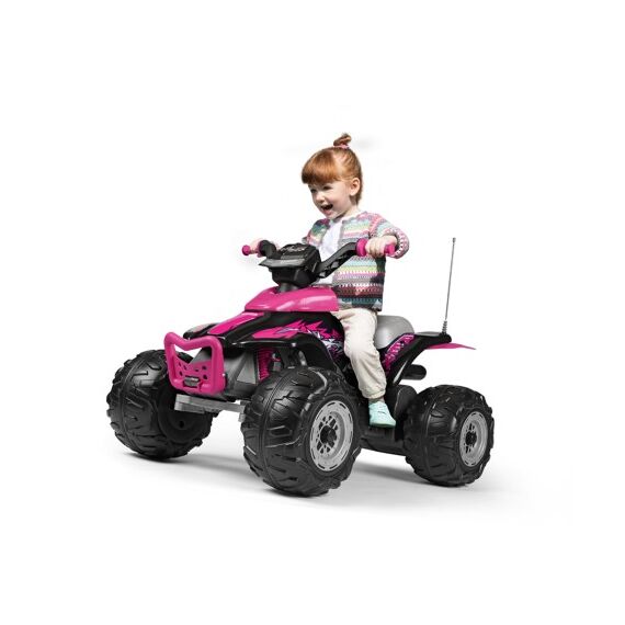 ATV Peg Perego Corral T-Rex, 330W, 12V, 3 ani +, Roz/ Negru, Culoare: Roz, Capacitate acumulator: 12V - poza 2 - ExclusivMAG.ro