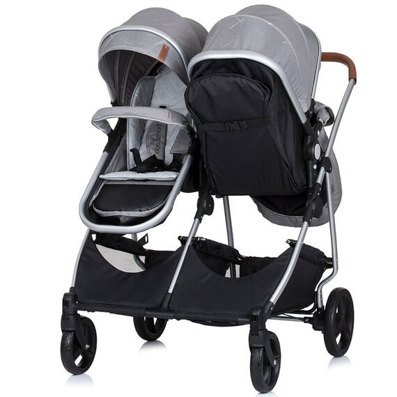 Carucior gemeni Chipolino Duo Smart 2 in 1 anthracite, Culoare: Gri - poza 11 - ExclusivMAG.ro