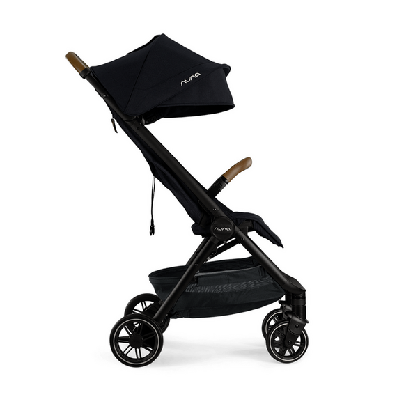 Carucior ultracompact cu pliere automata Nuna TRVL Caviar, Culoare: Negru - poza 4 - ExclusivMAG.ro