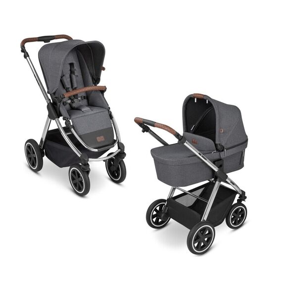 Carucior 2 in 1 Samba Asphalt Diamond ABC Design, Culoare: Gri/Negru  - ExclusivMAG.ro