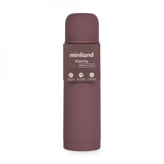 Termos lichide Terra Mauve 500 ml Miniland, Culoare: Visiniu, Cantitate: 500ml - poza 4 - ExclusivMAG.ro