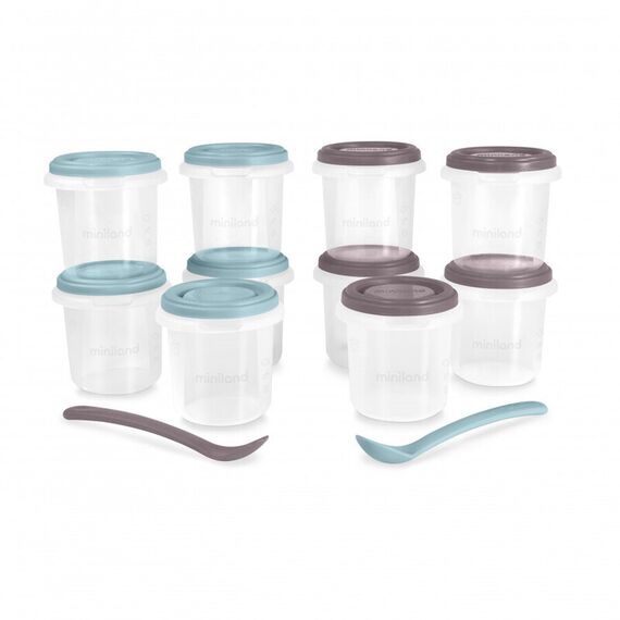 Set 10 Recipiente Ermetice 250 ml Terra Miniland  - ExclusivMAG.ro