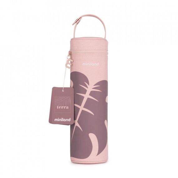Gentura izoterma Thermibag Terra Leaves 500 ml Miniland, Culoare: Roz, Cantitate: 500ml - poza 4 - ExclusivMAG.ro