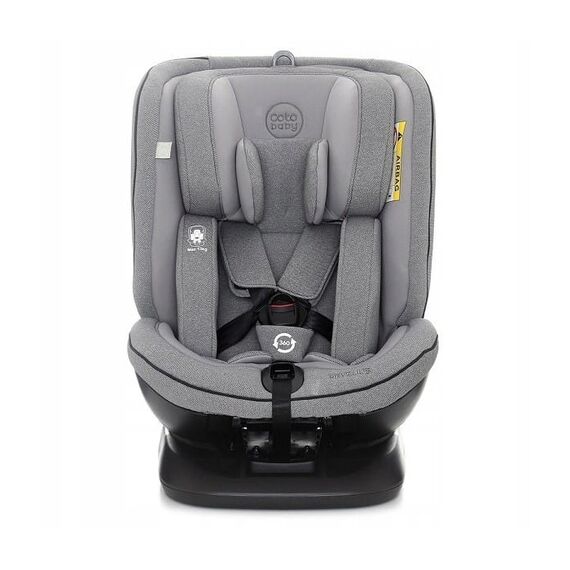 Scaun Auto Coto Baby Hevelius 360° Isofix 0-36 Kg Melange Grey, Culoare: Gri deschis, Grupa: 0-36kg (0 luni - 12 ani)  - ExclusivMAG.ro