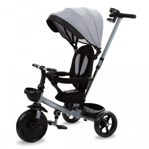 Tricicleta cu sezut rotativ si roti cu spuma EVA Kidwell Axel - Gri, Culoare: Gri  - ExclusivMAG.ro