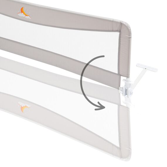 Margine de siguranta pentru pat Juju Safe Sleep, Mini Moon, Culoare: Gri - poza 3 - ExclusivMAG.ro