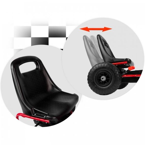 Kart cu pedale si roti gonflabile Gokart RK-593 Ricokids 759300, Rosu - poza 11 - ExclusivMAG.ro