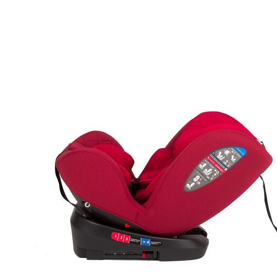 Scaun Auto Juju Total rotativ 360, Rosu, Culoare: Rosu, Grupa: 0-36kg (0 luni - 12 ani) - poza 5 - ExclusivMAG.ro