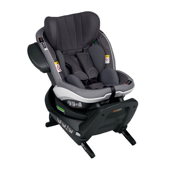 Scaun auto BeSafe iZi Turn M i-Size - Metallic Mélange, Culoare: Gri/Negru, Grupa: 61-105cm (4luni - 4ani)  - ExclusivMAG.ro
