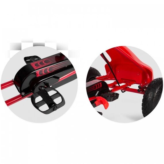 Kart cu pedale si roti gonflabile Gokart RK-593 Ricokids 759300, Rosu - poza 8 - ExclusivMAG.ro